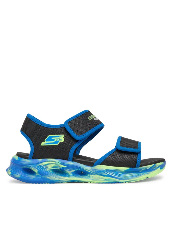Сандалии S-Lights: Sola Glow Sandal - Fusion Brights 407032L/BKBL Black Skechers