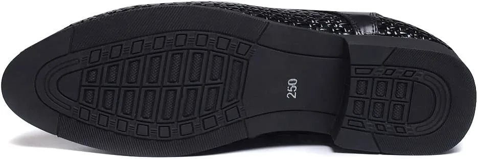 

Мужские плетеные кожаные туфли с вырезами, дышащие модные дерби с шнуровкой, оксфорды с декоративным носком, повседневная комфортная обувь SAFECAMS, черный