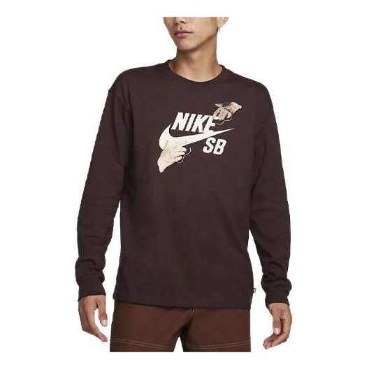 

Футболка sb футболка с длинным рукавом для скейтбординга Nike, коричневый