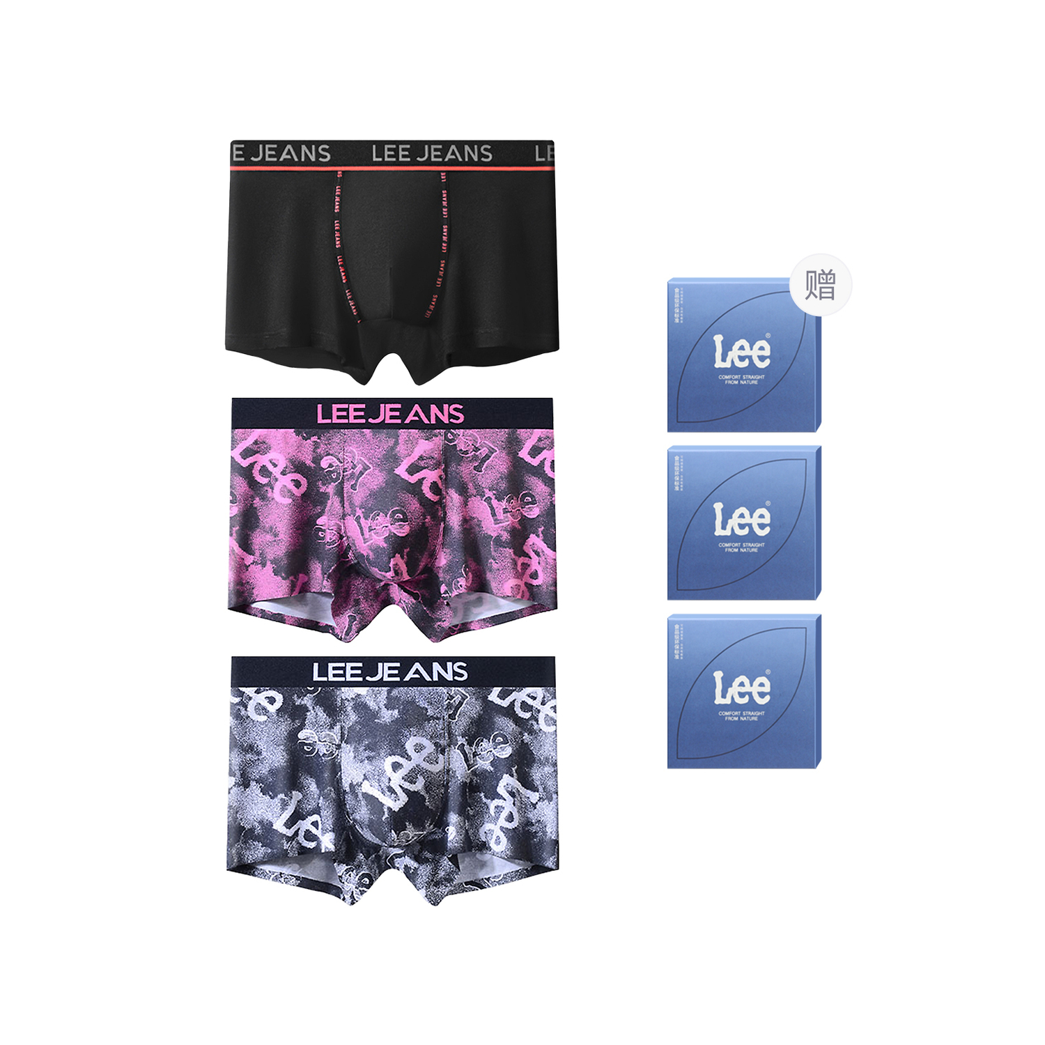 

Боксеры мужские Brilliant Underpants 3 шт Lee, черный