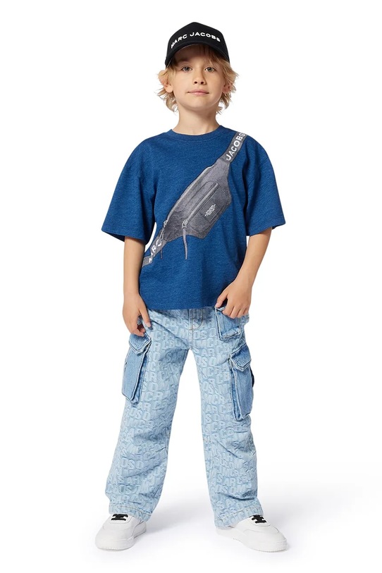 

Детская хлопковая футболка Marc Jacobs, синий