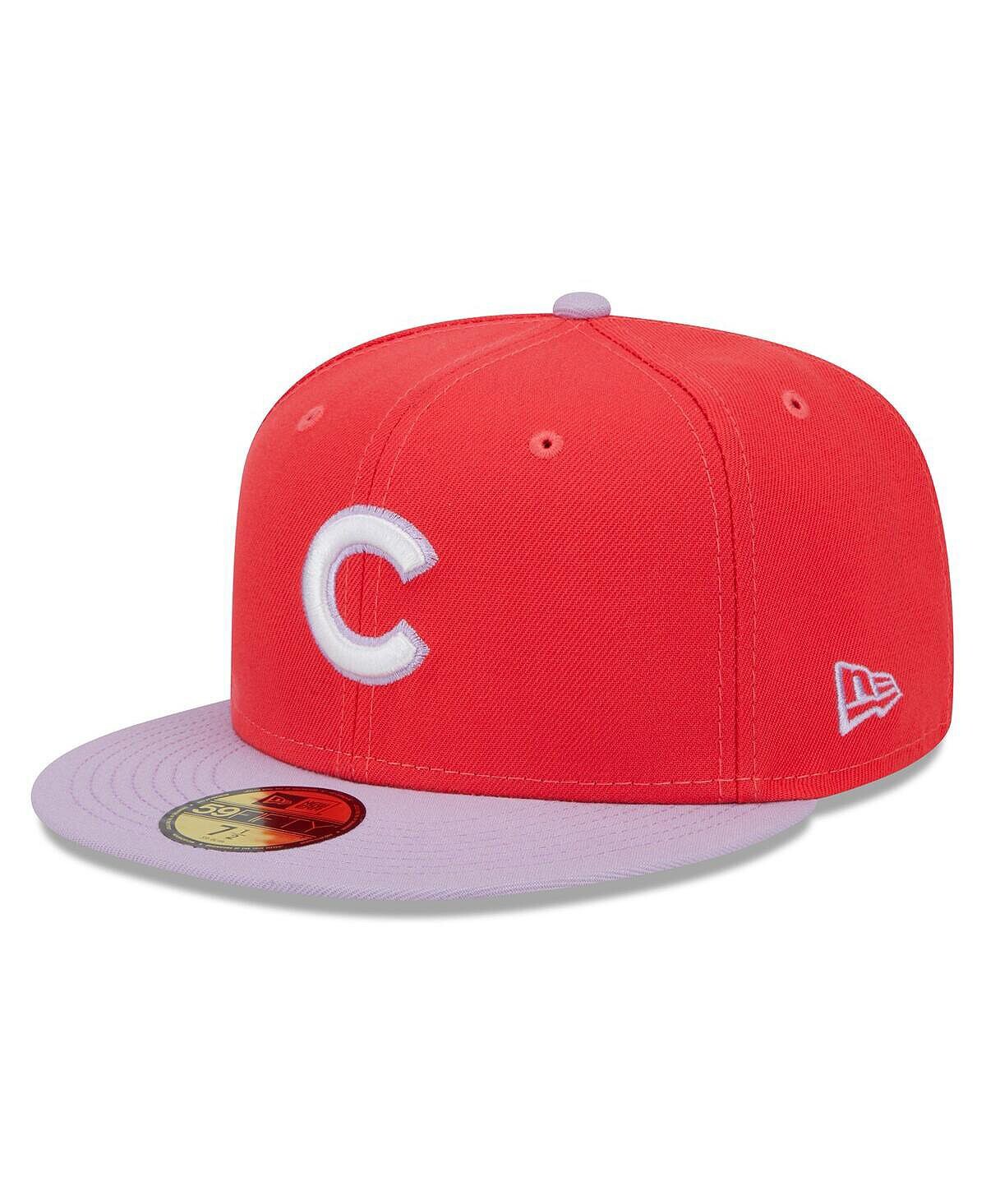 

Мужская двухцветная кепка Chicago Cubs Spring Color красного, лавандового цвета 59FIFTY New Era