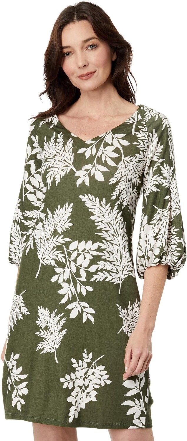 

Платье с рукавами Darcy Whisper Fronds Tommy Bahama, цвет Olive Tree