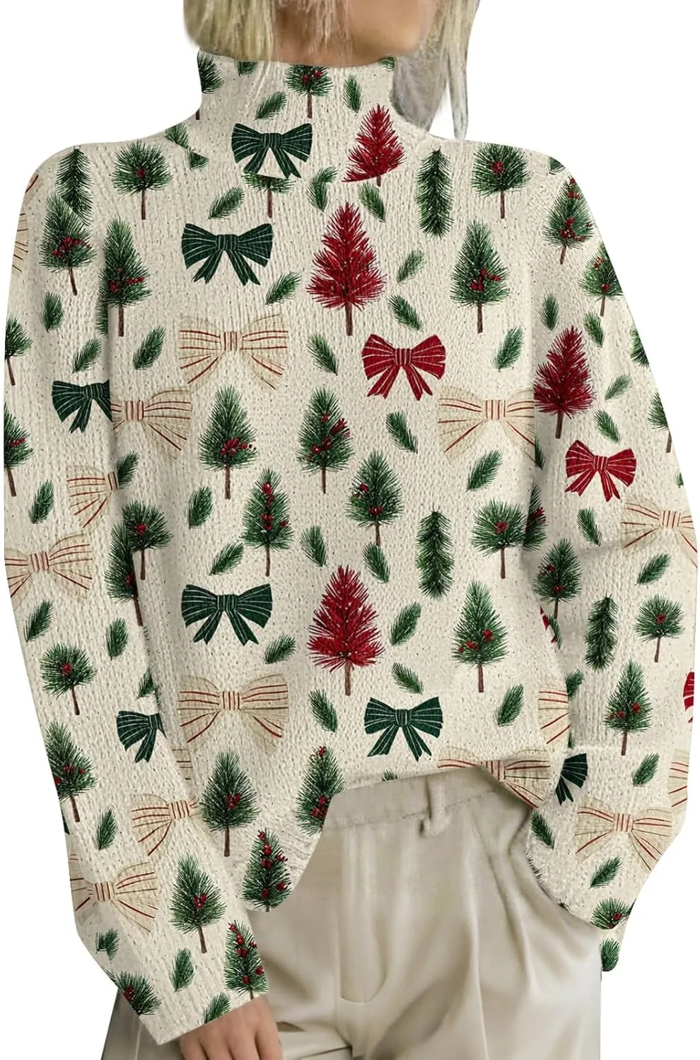 

Свитер женский зимний теплый с длинным рукавом Nantdog