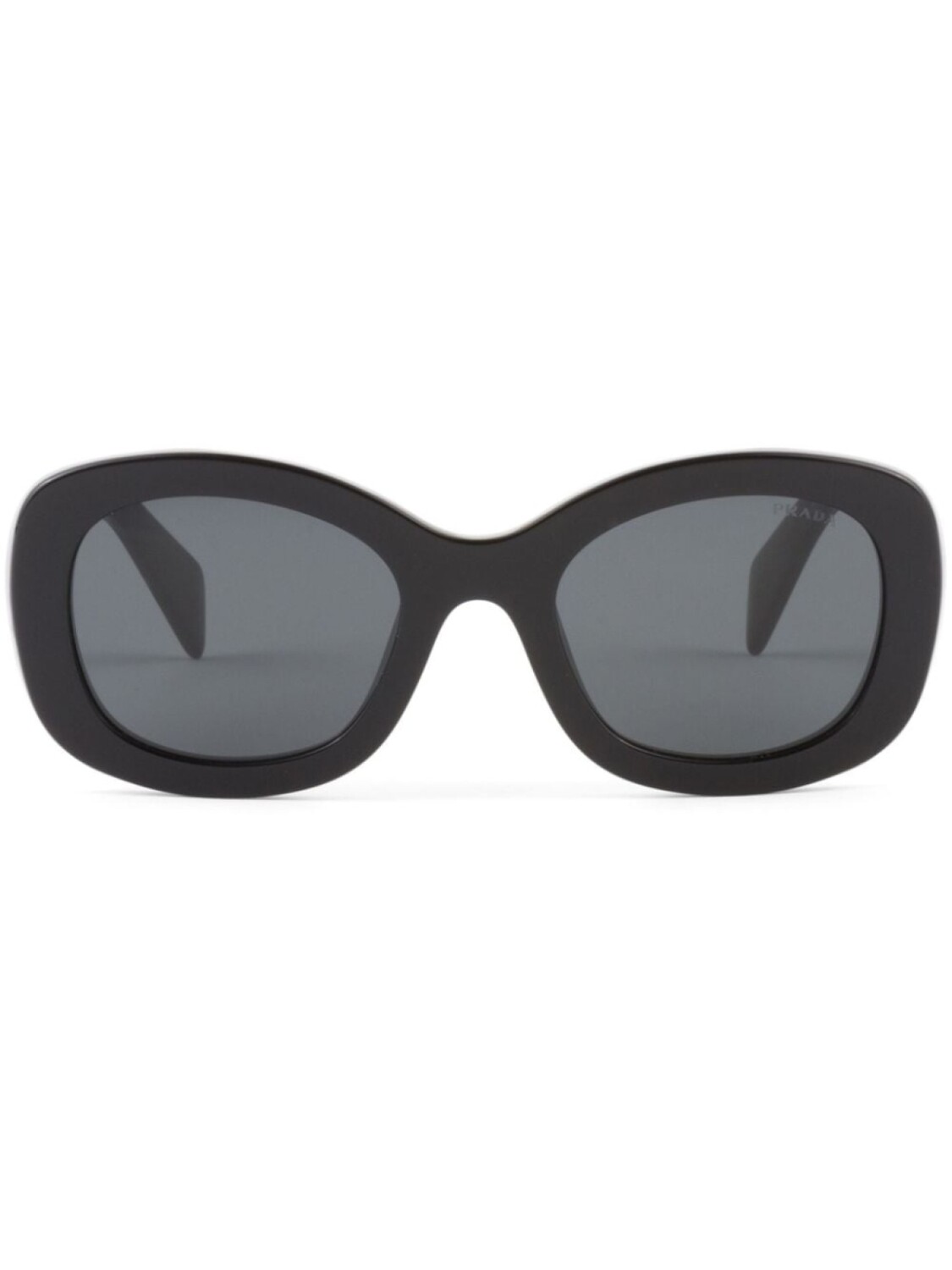 

Prada Eyewear солнцезащитные очки с тисненым логотипом и большой оправой, черный
