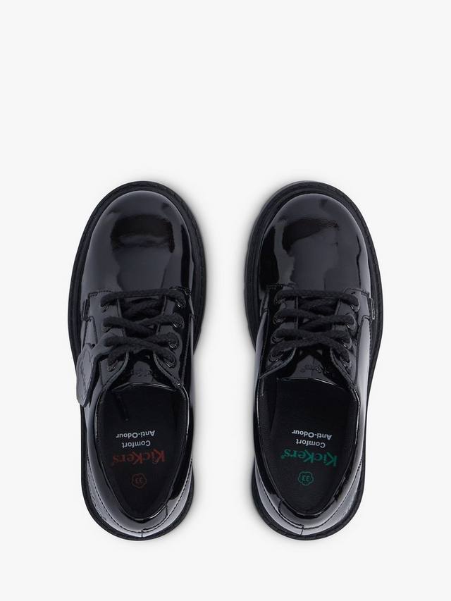 Детские кожаные дерби Kori на шнуровке Kickers, Black — фото 4
