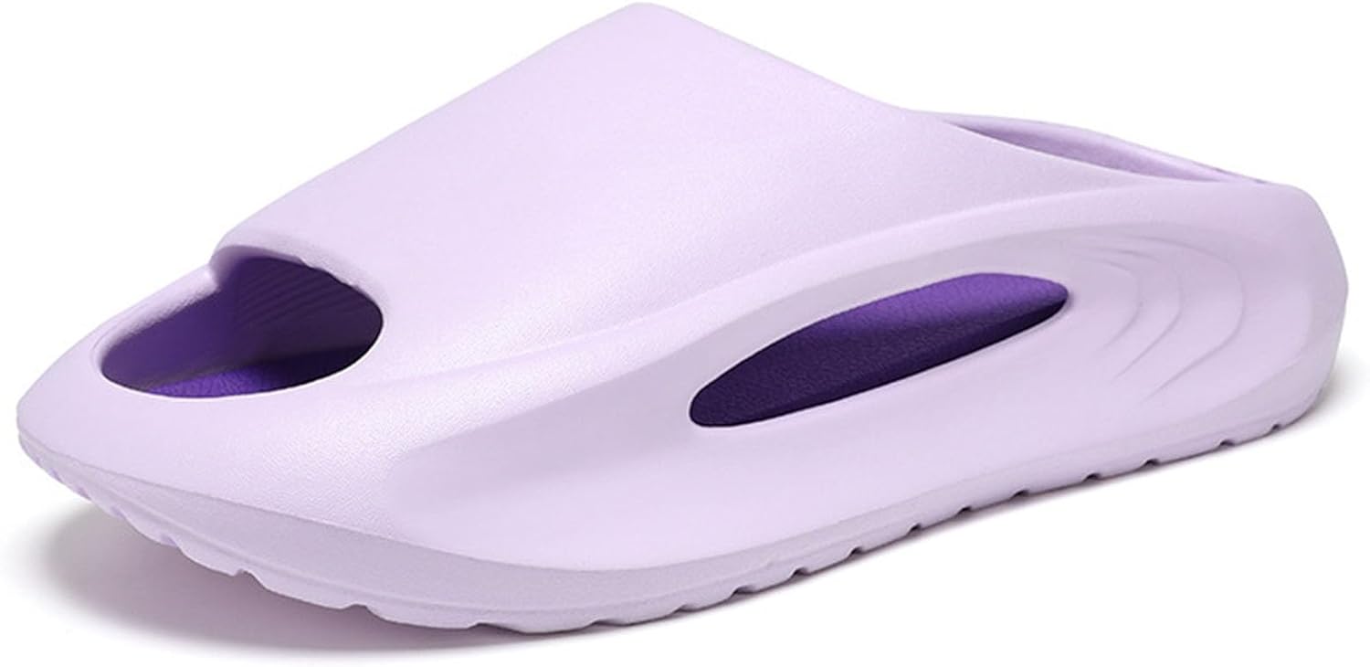 

LNERIP Унисекс Шлепацы, супер мягкие, противоскользящие, с подушечками, для женщин и мужчин, с толстой подошвой, летние шлепанцы на платформе, повседневные пляжные сандалии, пурпурный