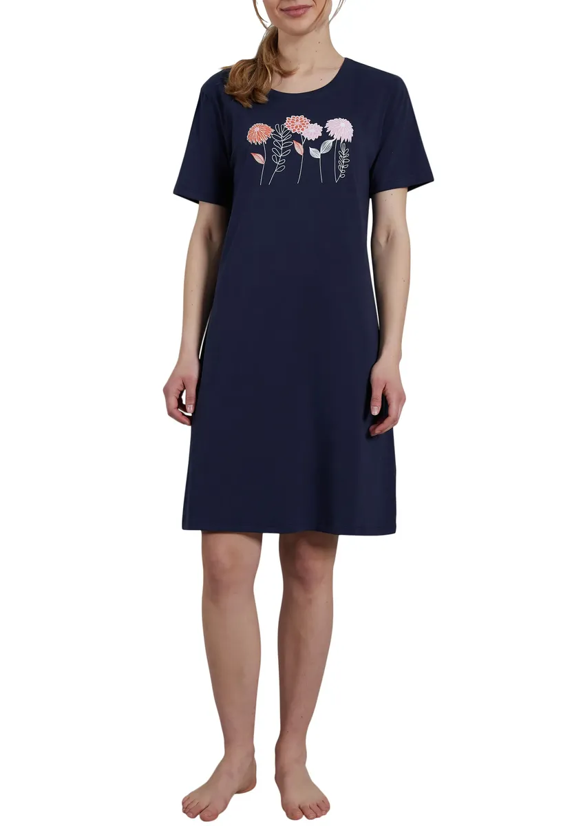 

Ночная рубашка GÖTZBURG с нежным цветочным принтом, синий