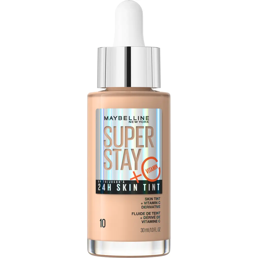 

Стойкая осветляющая тональная основа для лица 10 Maybelline New York Super Stay 24H Skin Tint, 30 мл