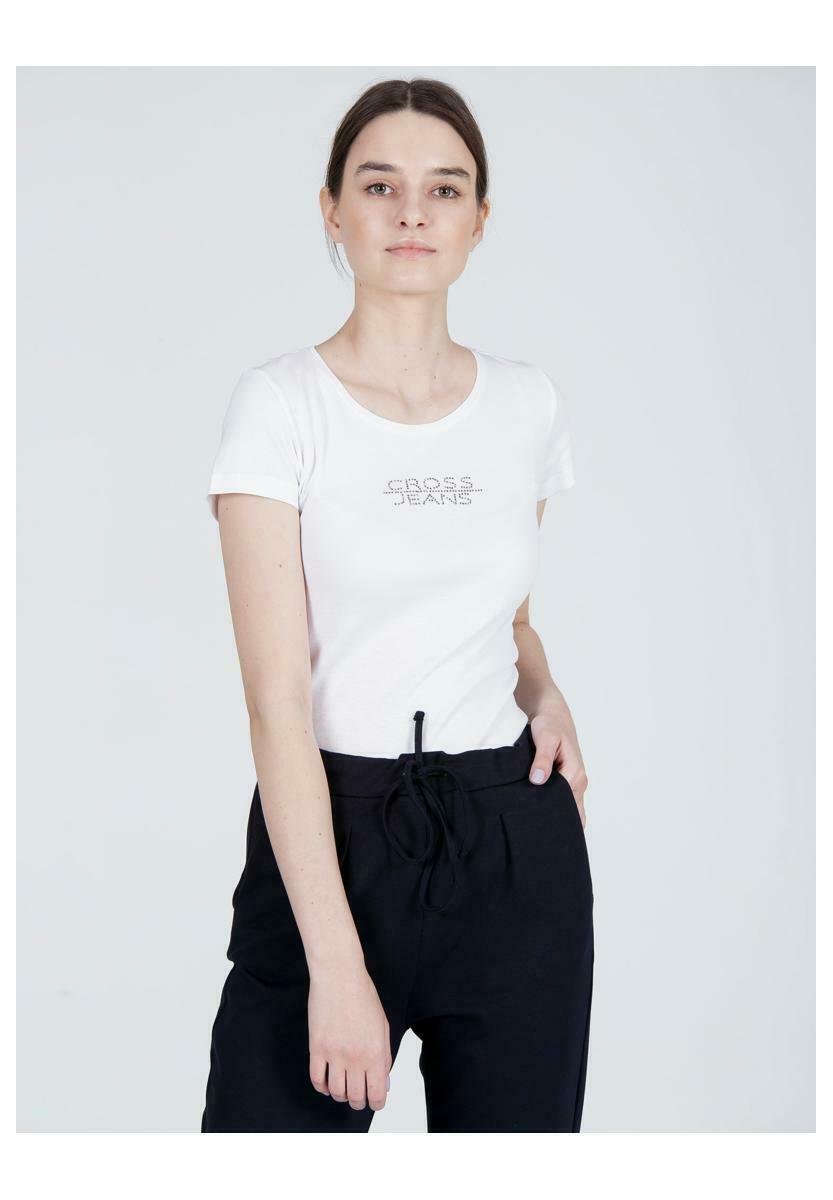 

Футболка с принтом Z APLIKACJĄ Cross Jeans, белый