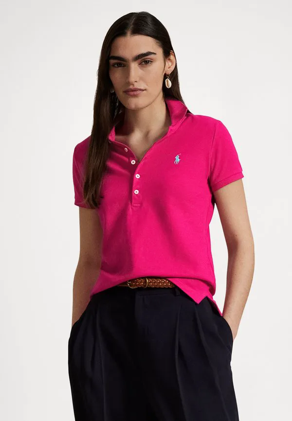 Облегающая эластичная рубашка поло Polo Ralph Lauren, Pink Sky