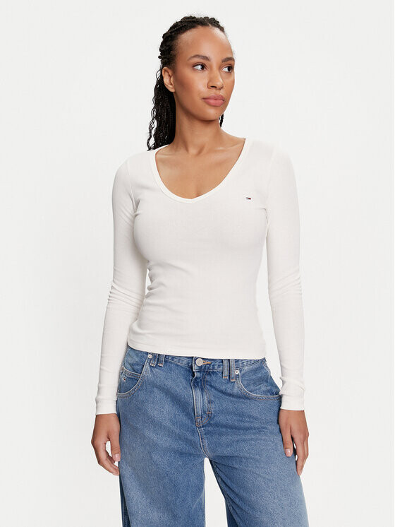 

Узкая блузка Tommy Jeans, экрю