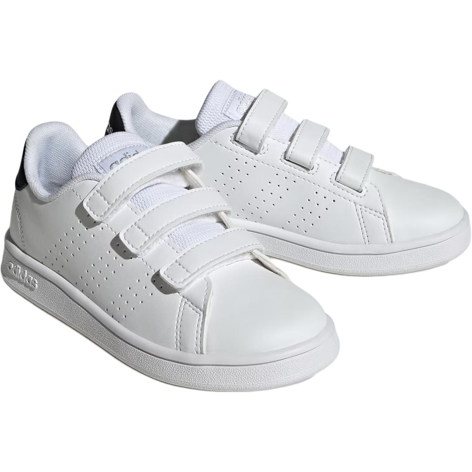 Низкие кроссовки Advantage для детей от 3 до 7 лет Adidas, белый/черный/серебряный — фото 3