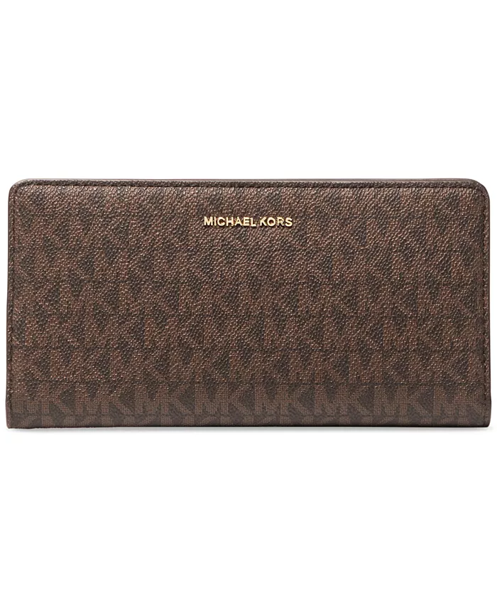 

Бумажник Bryant Large Slim Snap Michael Kors, коричневый/бежевый