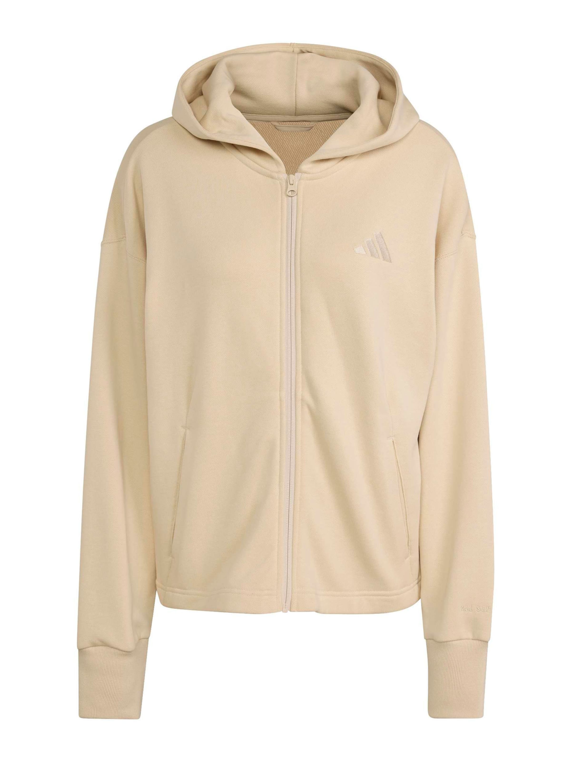 Adidas Sportswear Атлетическая худи на молнии 'ALL SZN' в бежевом цвете