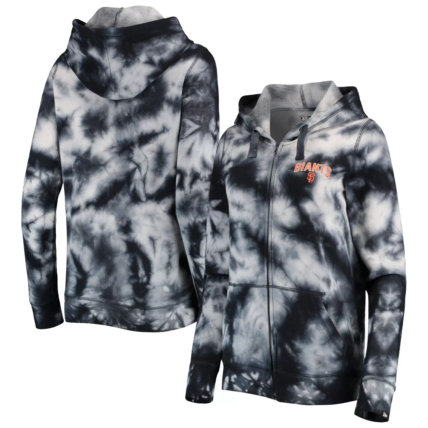 

Женская черная толстовка с молнией во всю длину New Era San Francisco Giants Tie Dye New Era, Черный, Женская черная толстовка с молнией во всю длину New Era San Francisco Giants Tie Dye New Era
