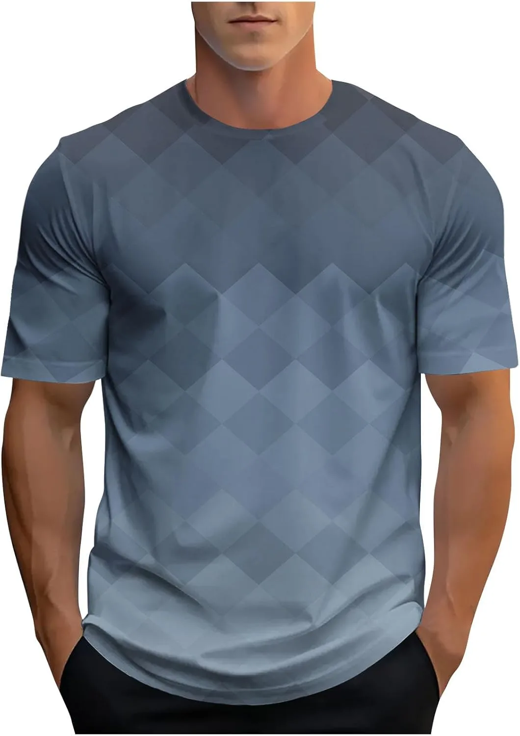 

Футболка с коротким рукавом для мужчин Gradient Graphic Tee Sdeycui