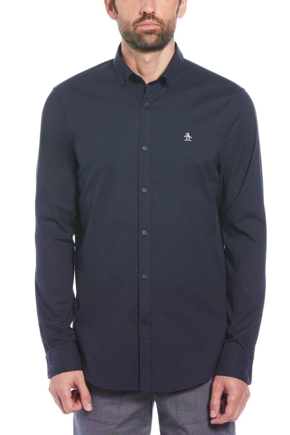 

Оксфорд стретч рубашка Original Penguin, синий