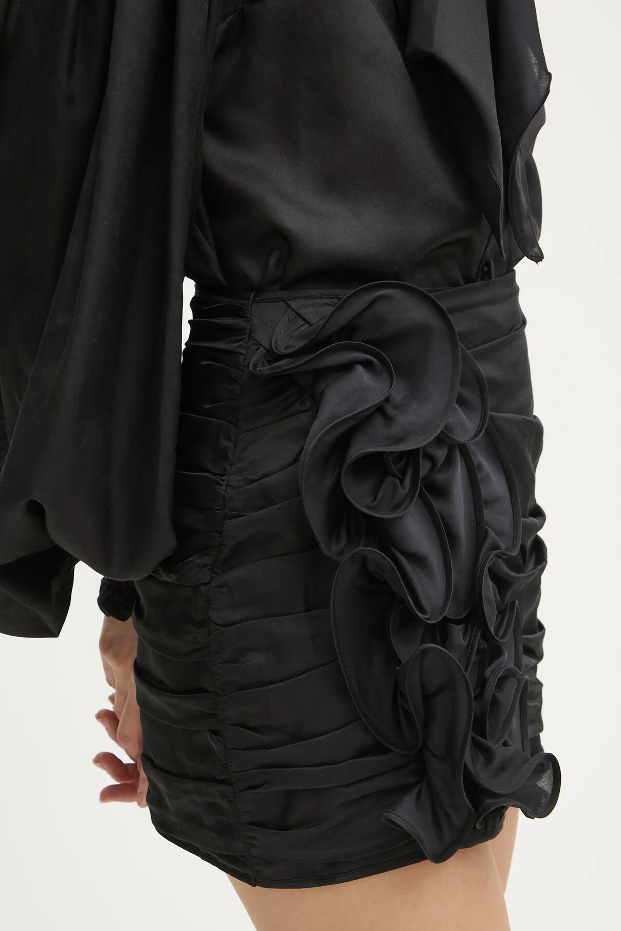 

Юбка из шелковой смеси Gian Charo Ruiz Ibiza, черный