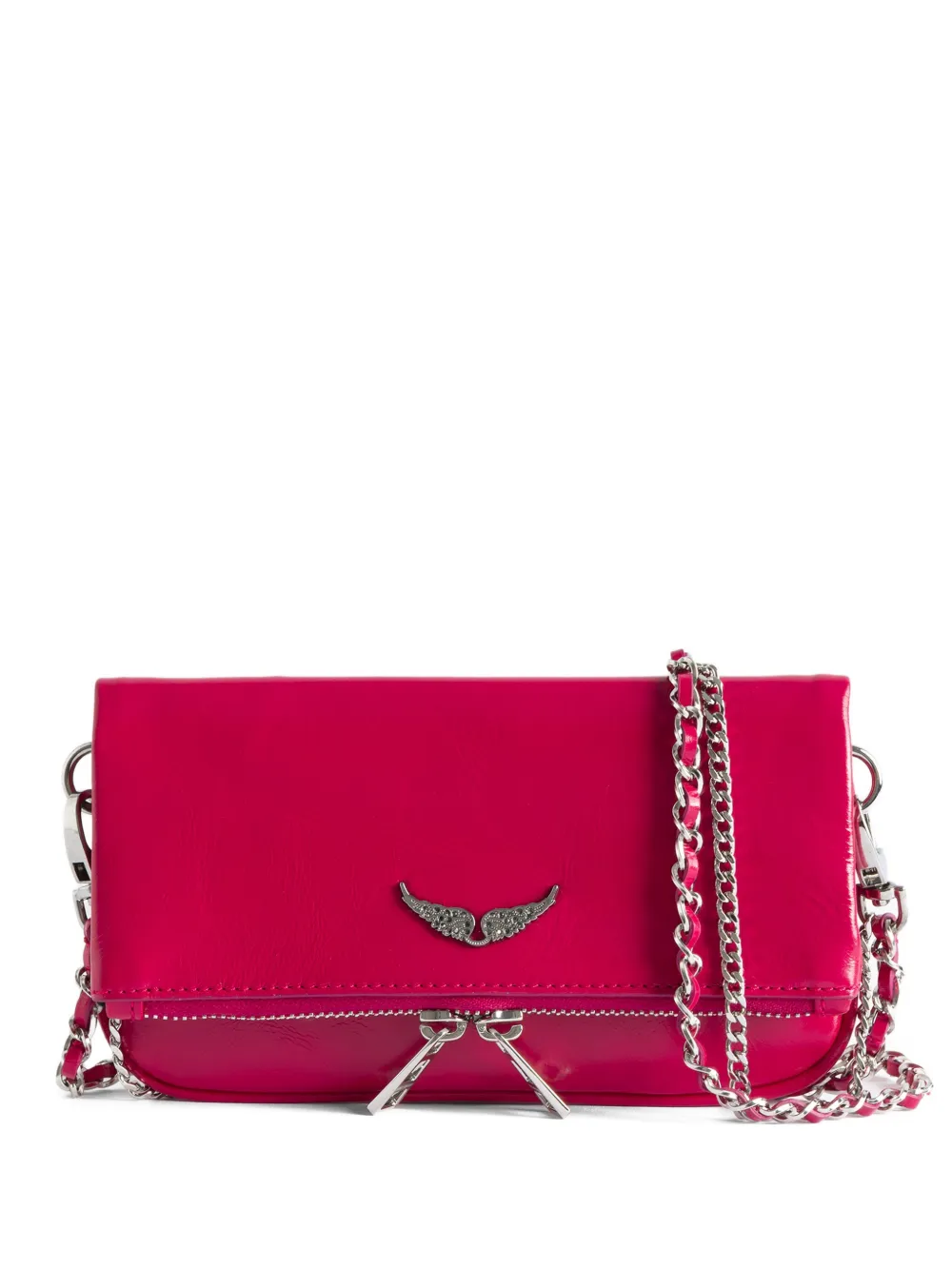 

Маленькая кожаная сумка через плечо Rock Nano Zadig&Voltaire, розовый