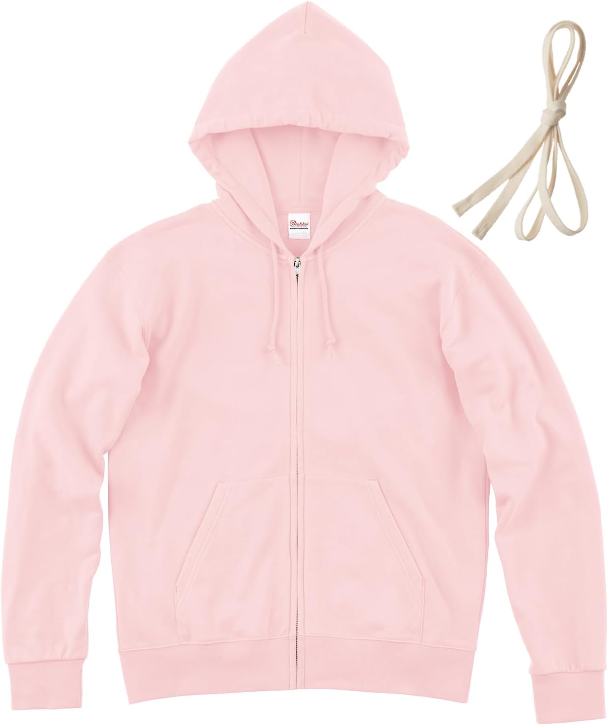 

Мужская толстовка Printstar 00189-NNZ, 273 г, на флисовой подкладке, стандартный капюшон с застежкой-молнией, светло-розовый