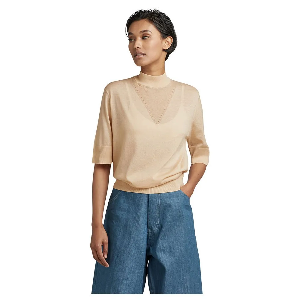 

Футболка G-Star Core Mock 3/4 sleeve, бежевый