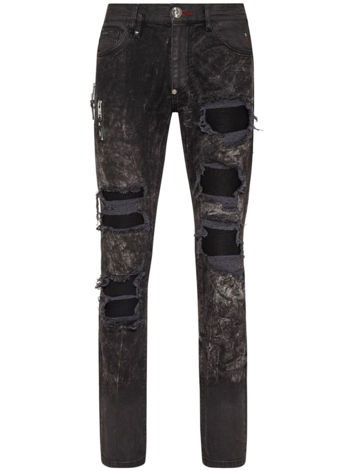 

Джинсы скинни с эффектом потертости Philipp Plein, черный