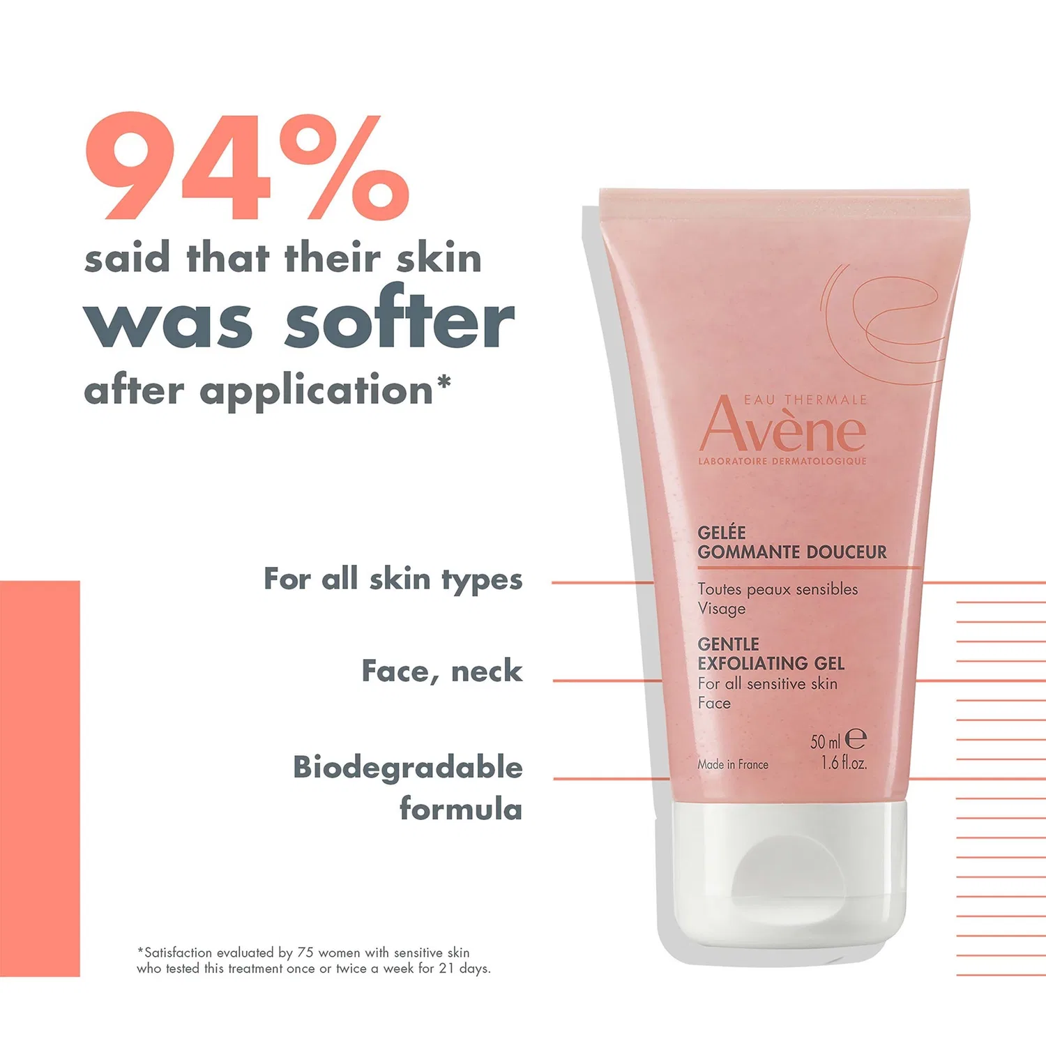 Маска для лица Avene — Мягкий отшелушивающий гель для чувствительной кожи, Avène, 50 мл — фото 2