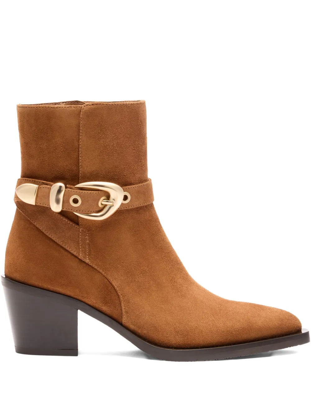 Ботильоны Maven 60 с пряжками Stuart Weitzman, коричневый