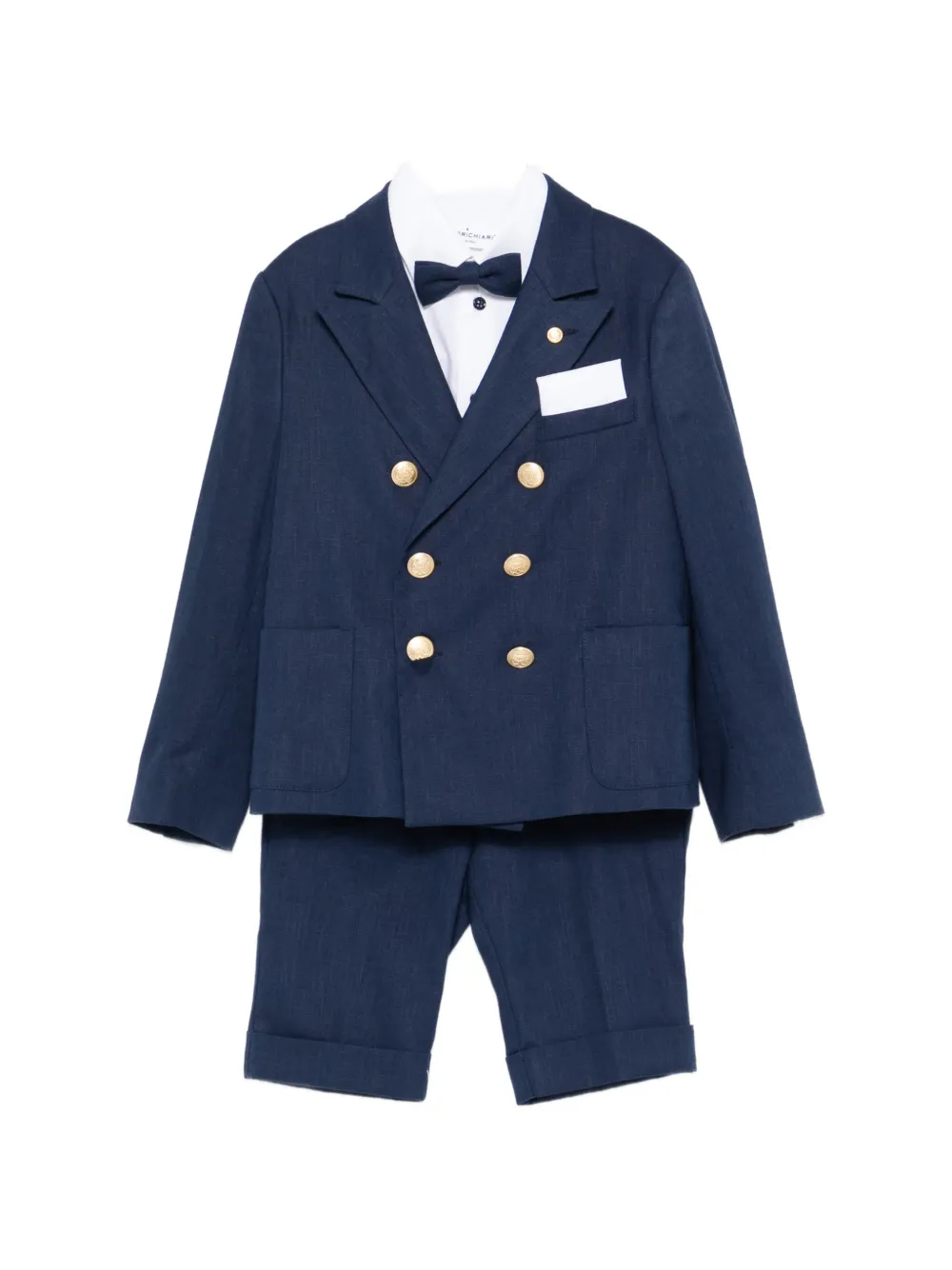 

Двубортный костюм с бабочкой (набор из пяти предметов) Colorichiari, синий