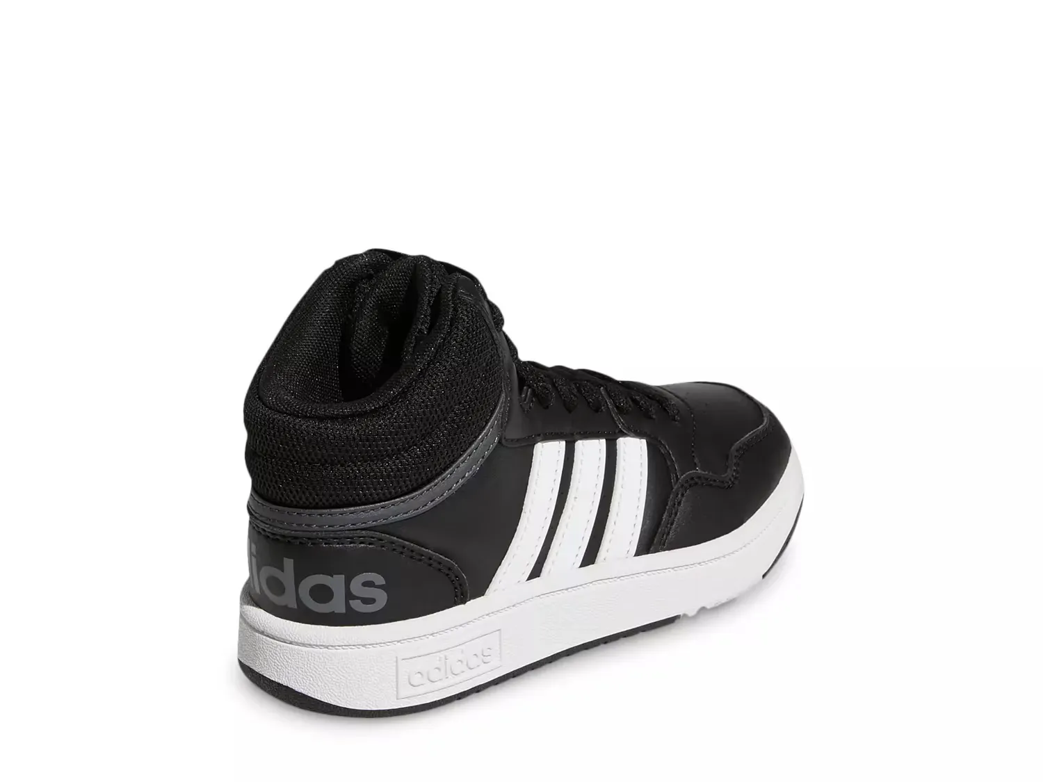 Кроссовки Hoops 3.0 Mid — детские Adidas, Black/White — фото 2