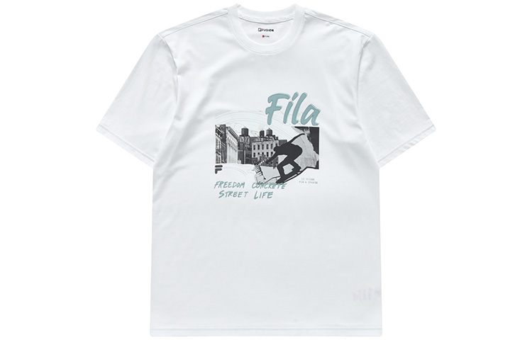 

FILA FUSION Футболка Street Sport мужская стандартная белая, Белый, FILA FUSION Футболка Street Sport мужская стандартная белая