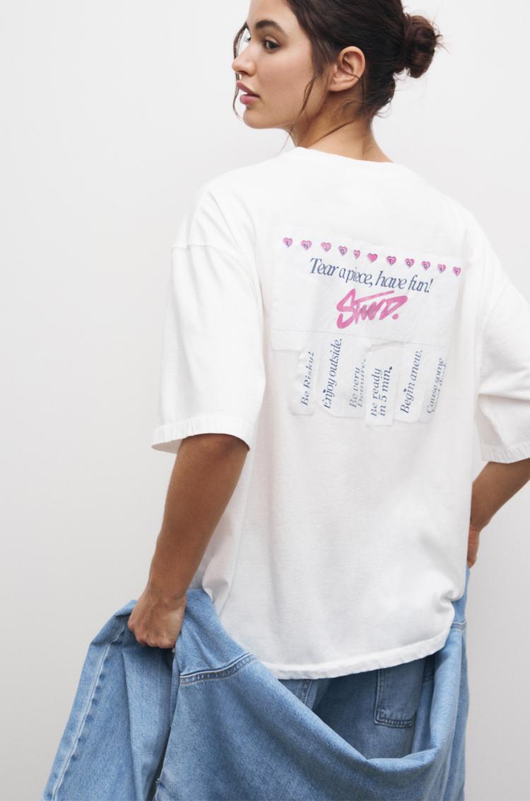 

Футболка Stwd с рисунком сердца Pull And Bear, белый