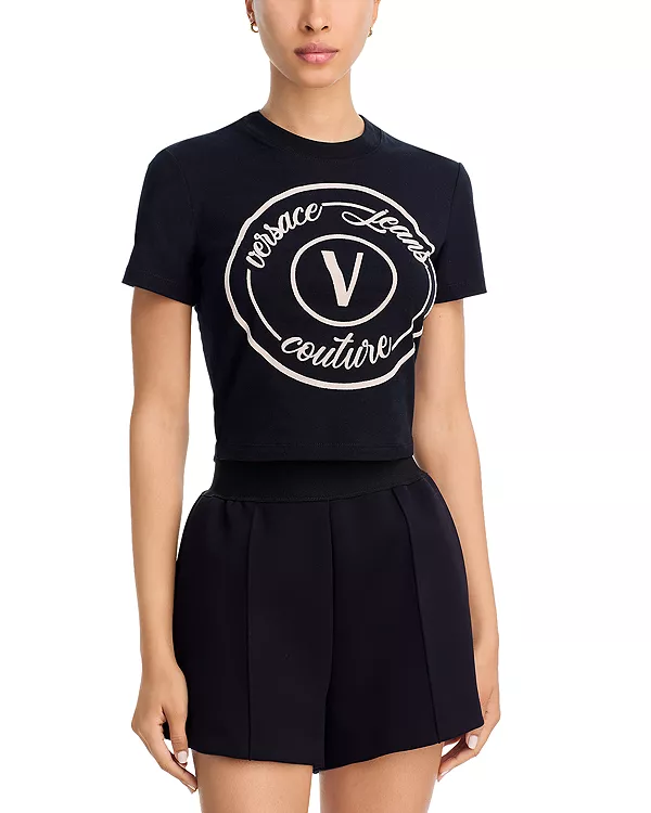 

Футболка с логотипом Versace Jeans Couture, черный