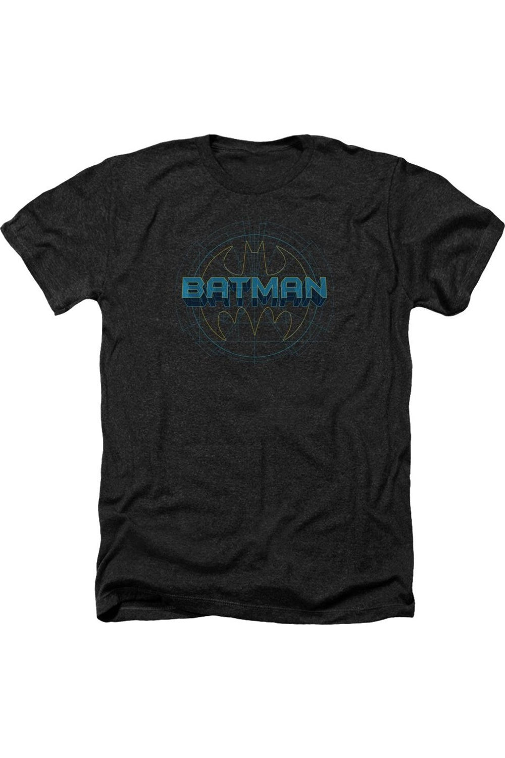 

Футболка/футболка для взрослых с логотипом Batman Bat Tech Heather Gildan, черный