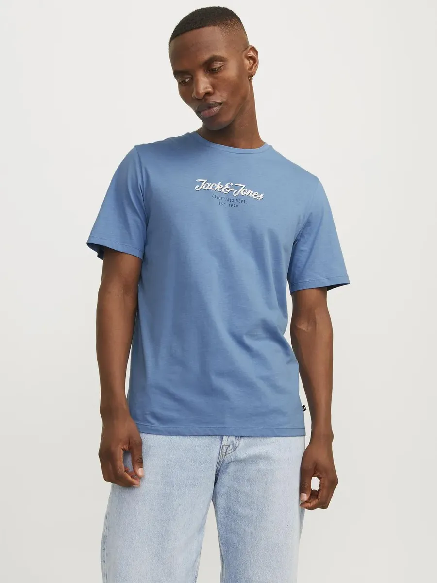 

Рубашка с короткими рукавами Jack & Jones "JJHENRY TEE SS CREW NECK", цвет Pacific Coast