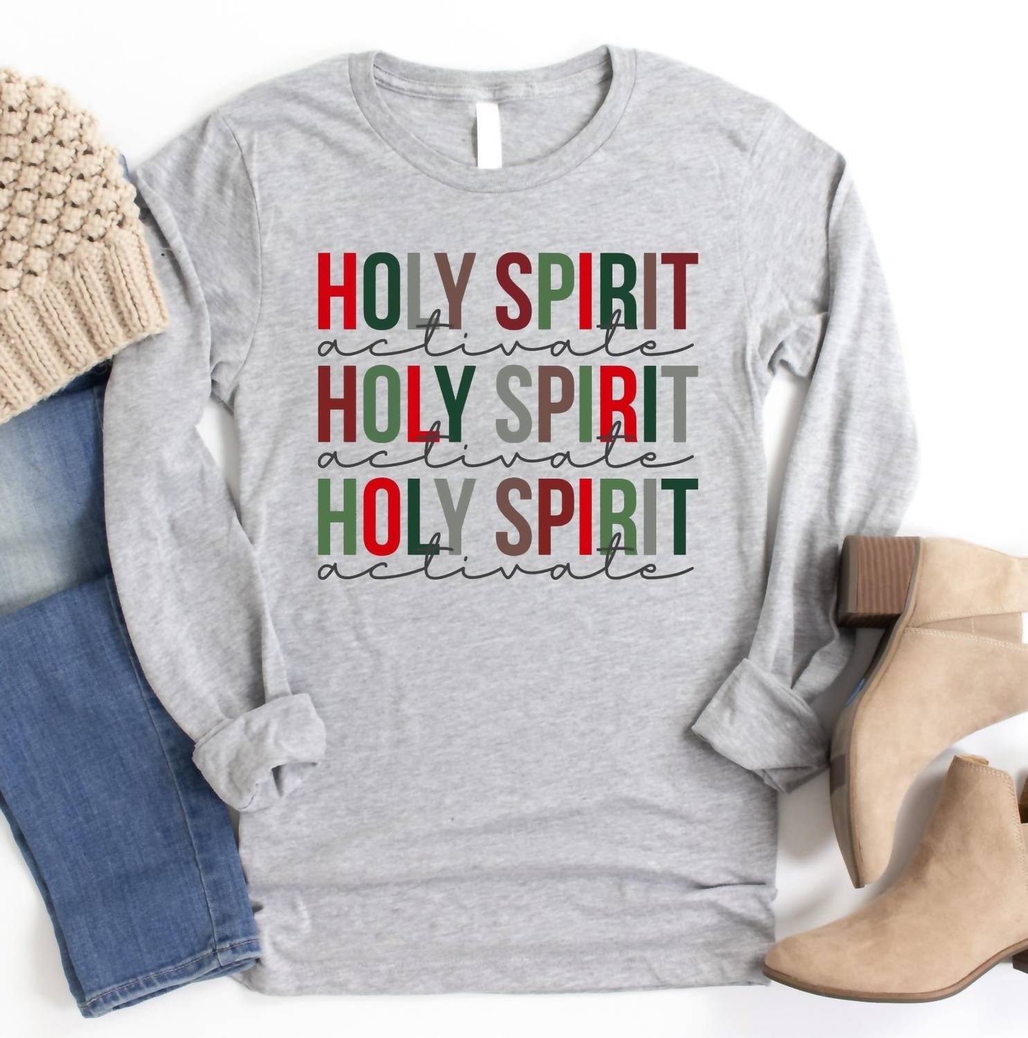

Футболка Holy Spirit Activate серого цвета She Shed