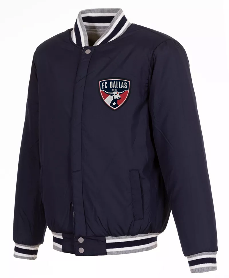 

Темно-синяя двусторонняя флисовая куртка JH Design FC Dallas