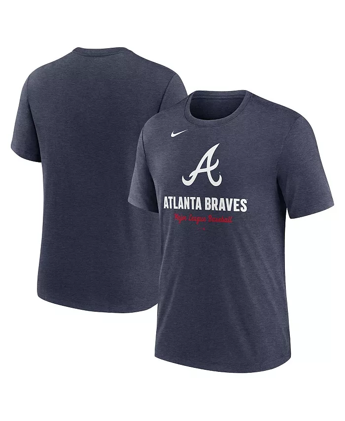 

Мужская футболка Heather Navy Atlanta Braves Logo Tri-Blend Nike