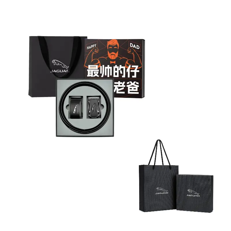 

JAGUAR Ремень мужской из натуральной кожи 3,5 см, Black