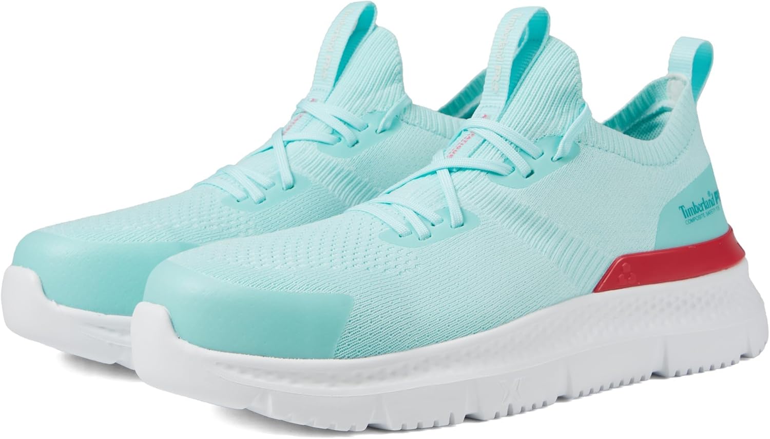 

Timberland PRO Setra Knit Composite Safety Toe женские кроссовки - дышащий верх - съемная стелька, Seafoam/Red