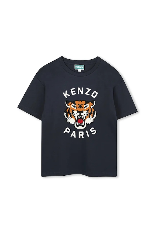 

Детская хлопковая футболка Kenzo Kids, темно-синий