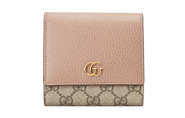 

Женский кошелек из кожи с канвасом Ebony Beige GUCCI