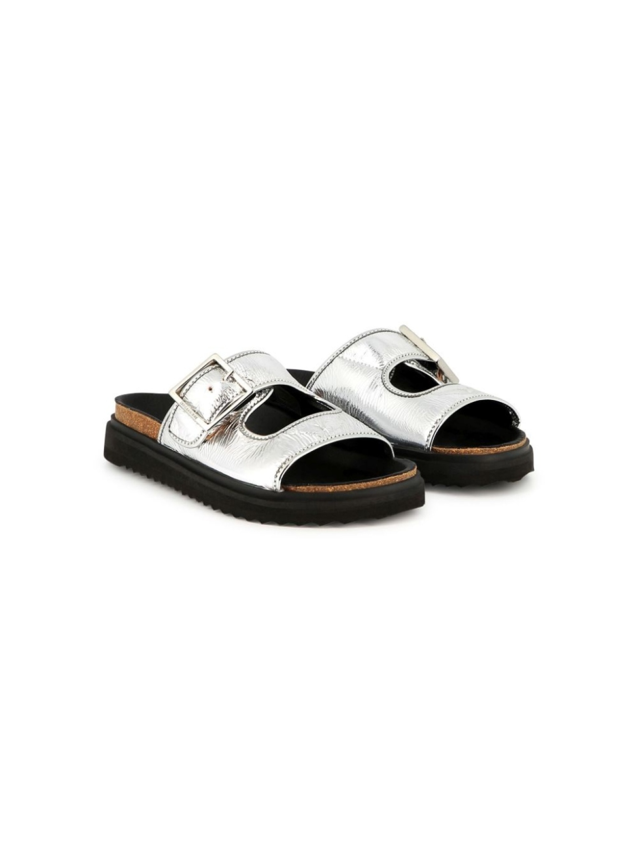 

Zadig & Voltaire Kids кожаные сандалии, серый