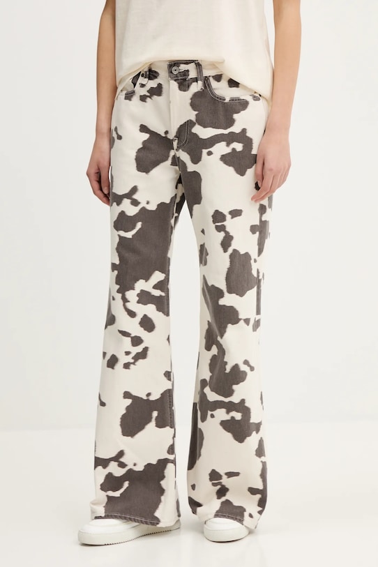 

Хлопковые джинсы Abercrombie & Fitch, бежевый