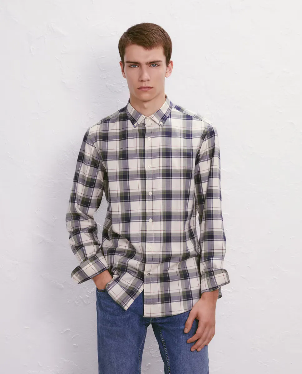 

Мужская рубашка в клетку с длинными рукавами Easy Wear, зеленый