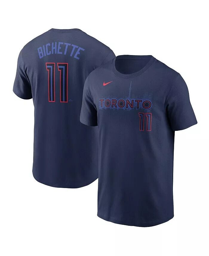 

Мужская футболка Bo Bichette Navy Toronto Blue Jays 2024 City Connect с именем и номером Nike