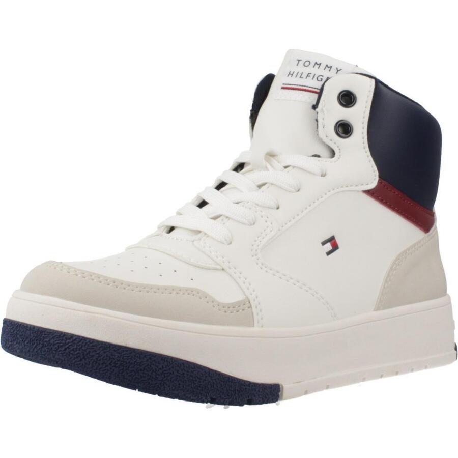 

Ботинки Tommy Hilfiger, модель Mid Cut, шнуровка, цвет белый