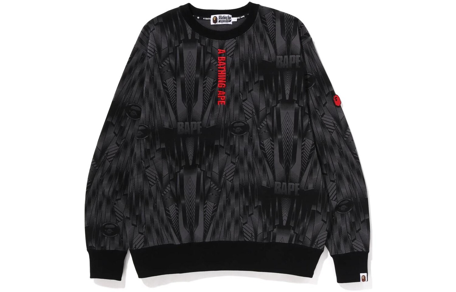

BAPE Speed Racer свободный крой с круглым вырезом A Bathing Ape, черный