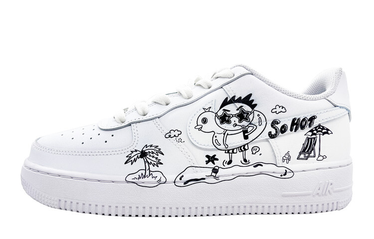 

Кроссовки Nike Air Force 1 Skateboarding Shoes Women's Low-top White, Black, белый